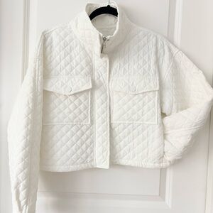 Elodie Women's Quilted Cream Jacket Medium